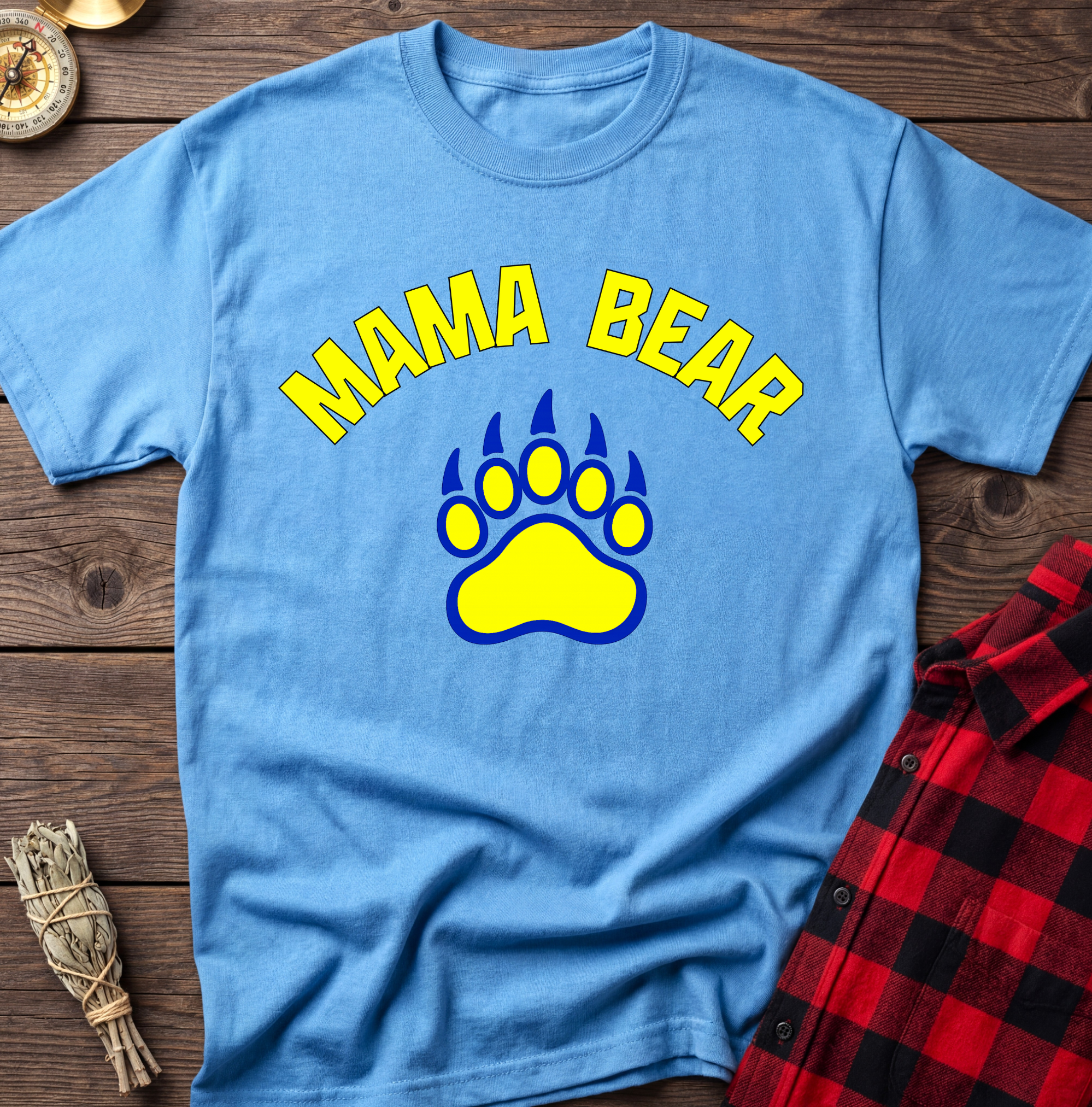 Mama Bear Paw Print T-Shirt
