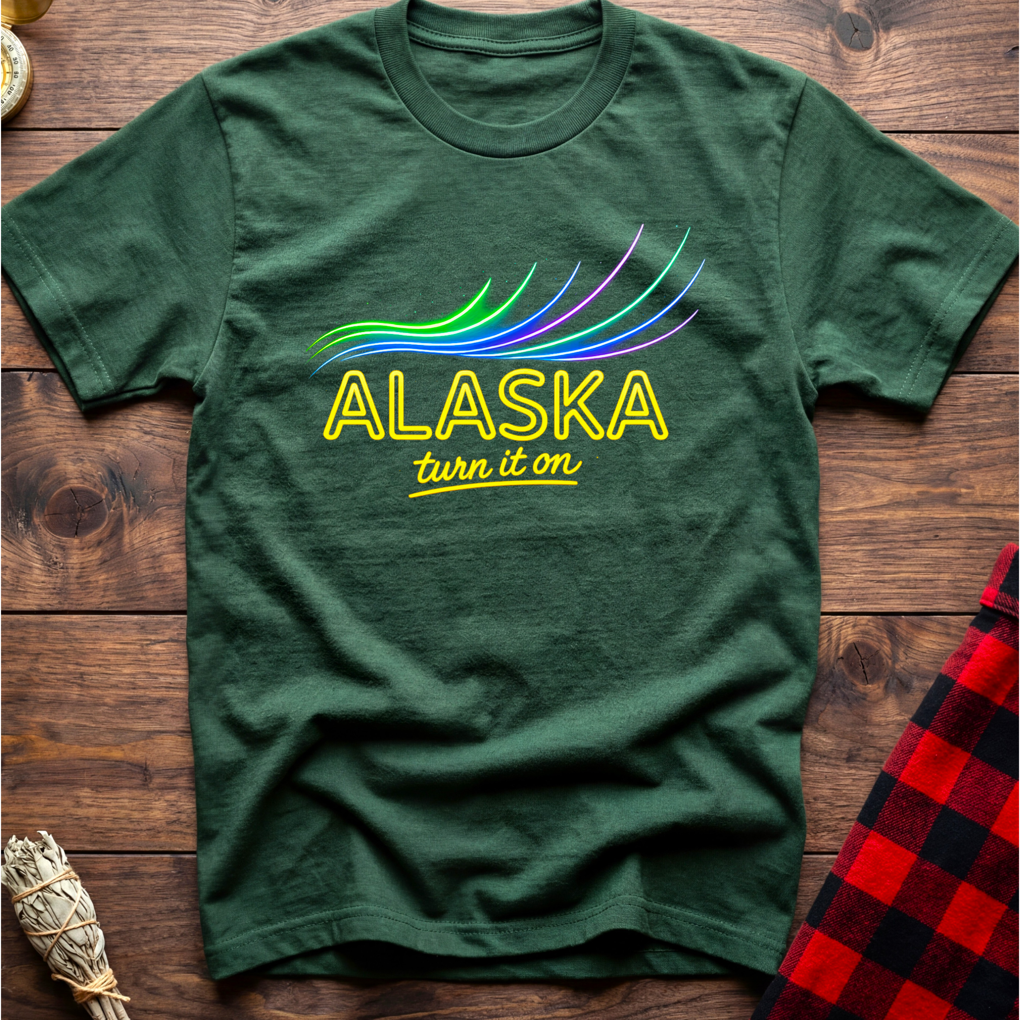 Alaska Neon Aurora T-Shirt