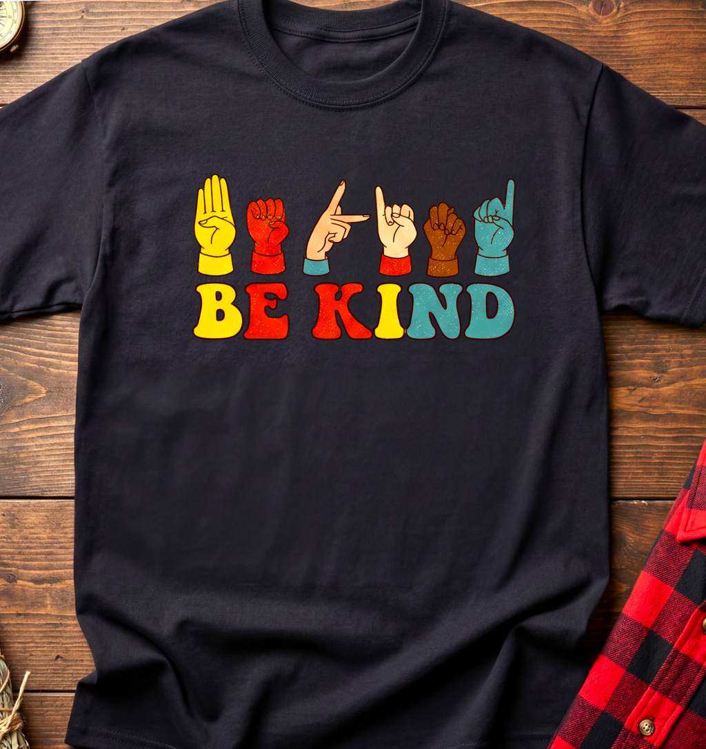Be Kind ASL Retro T-Shirt