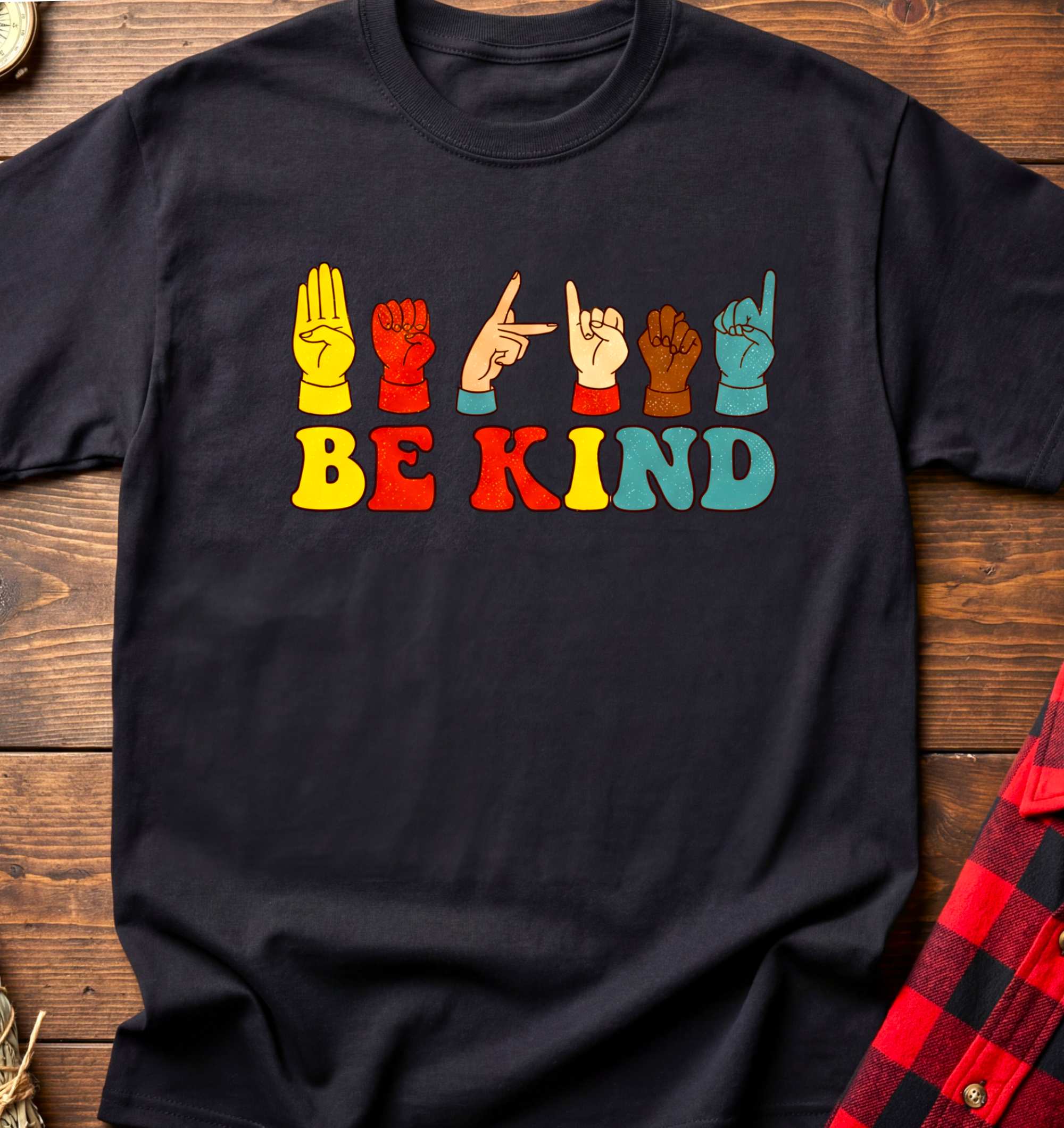 Be Kind ASL Retro T-Shirt