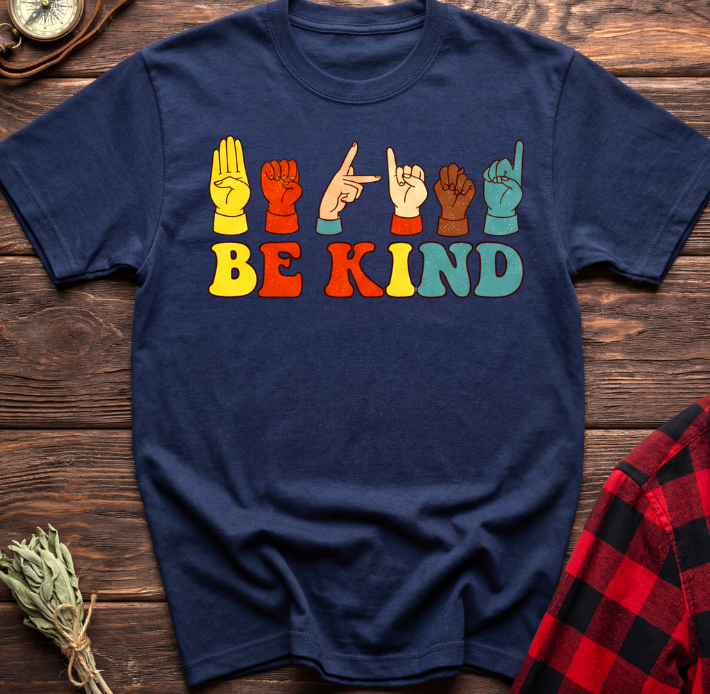 Be Kind ASL Retro T-Shirt