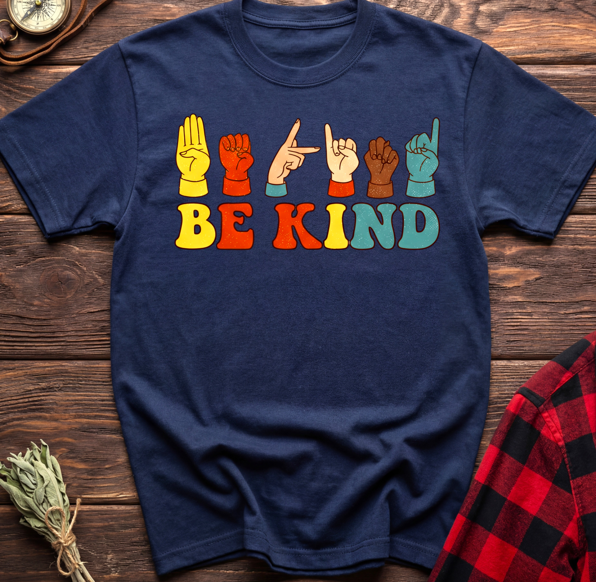 Be Kind ASL Retro T-Shirt