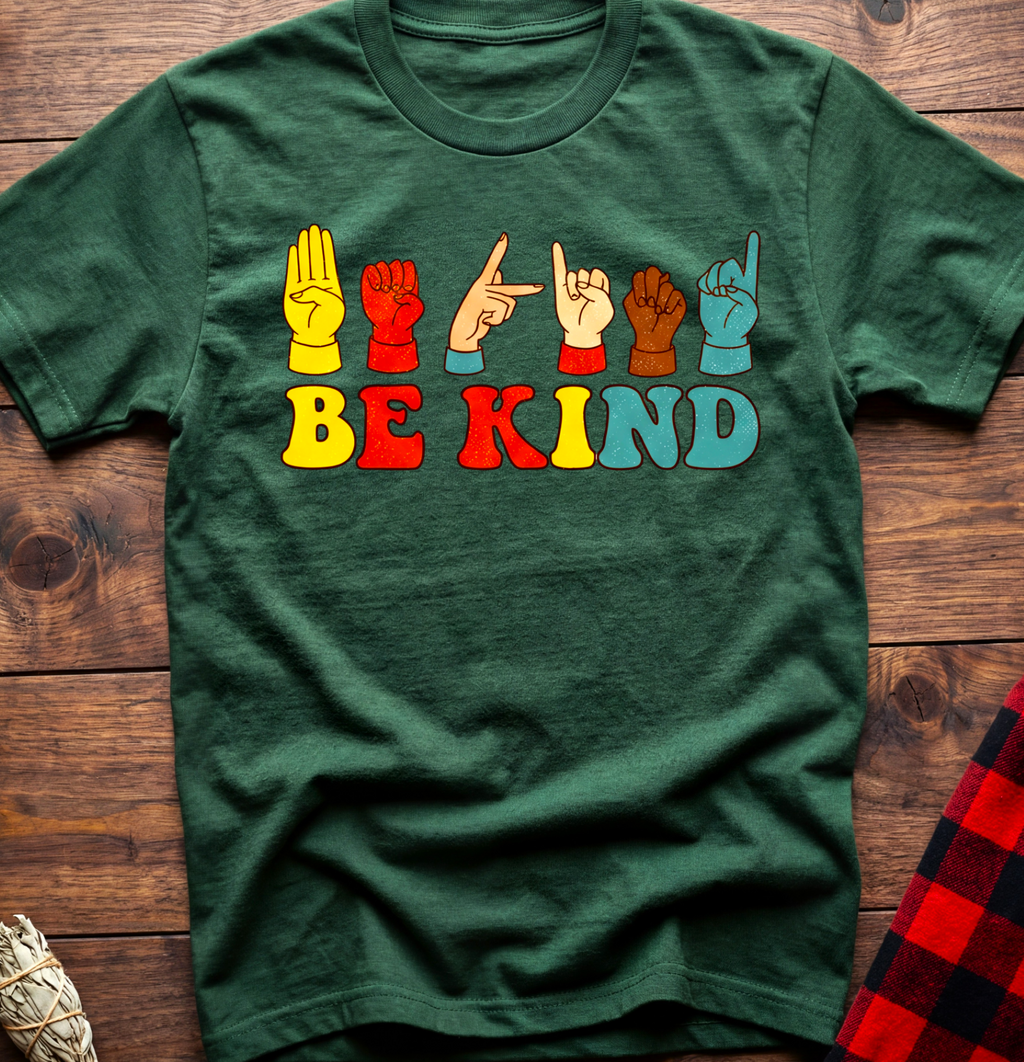 Be Kind ASL Retro T-Shirt