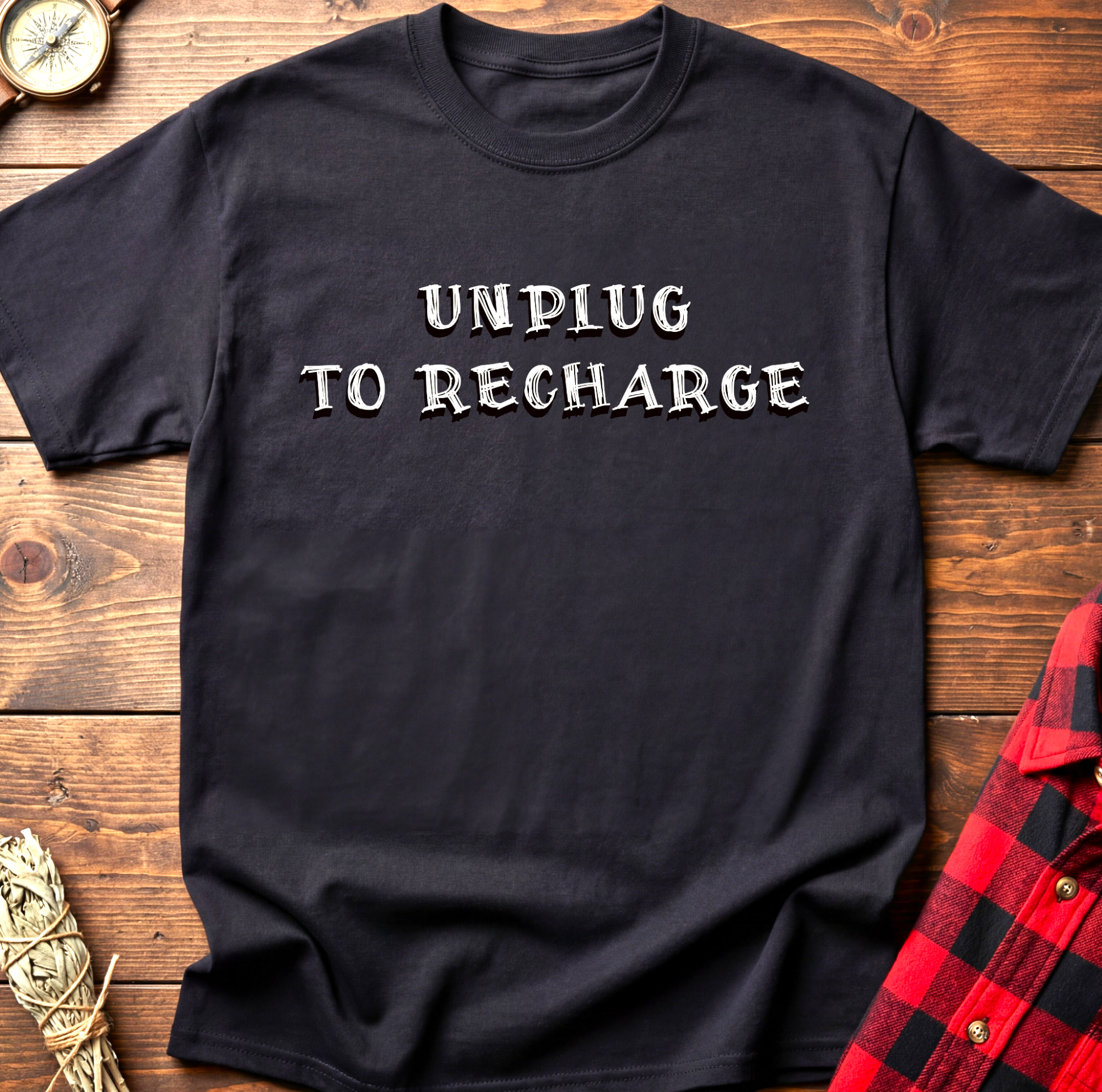 Unplug To Recharge Mindset Tee