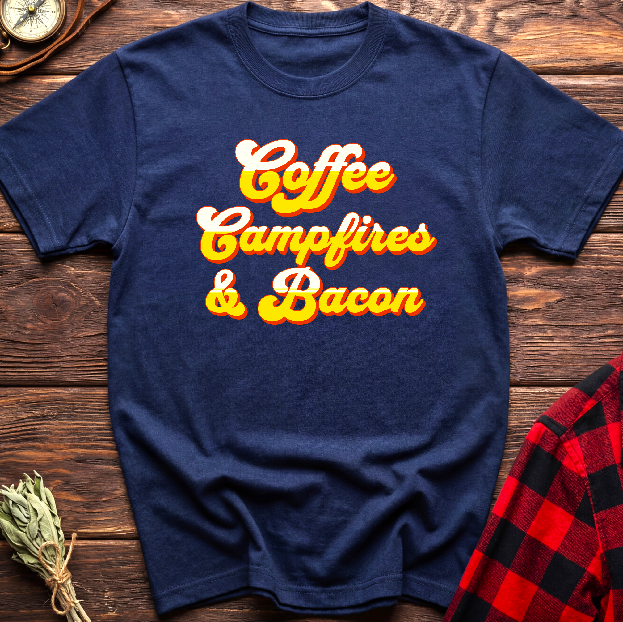 Coffee Campfires & Bacon Tee