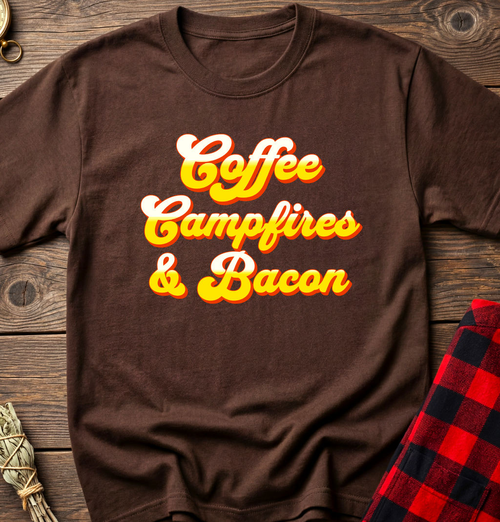 Coffee Campfires & Bacon Tee
