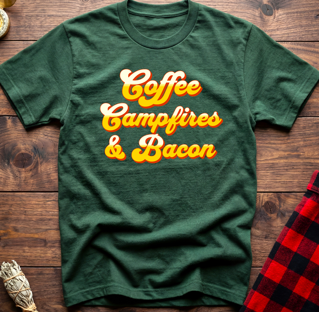 Coffee Campfires & Bacon Tee