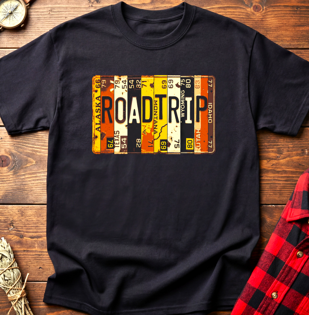 Road Trip License Plate Tee