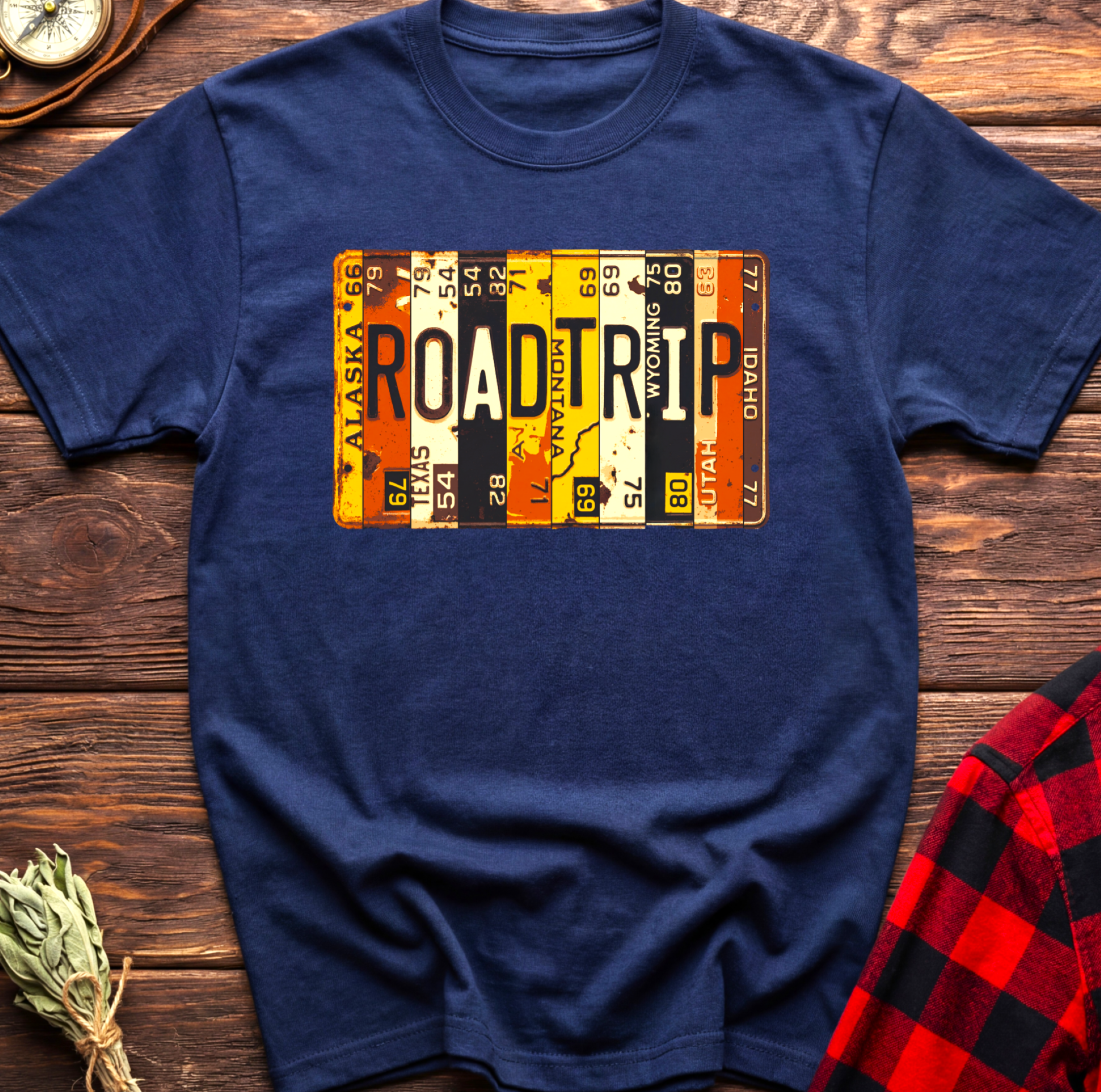 Road Trip License Plate Tee