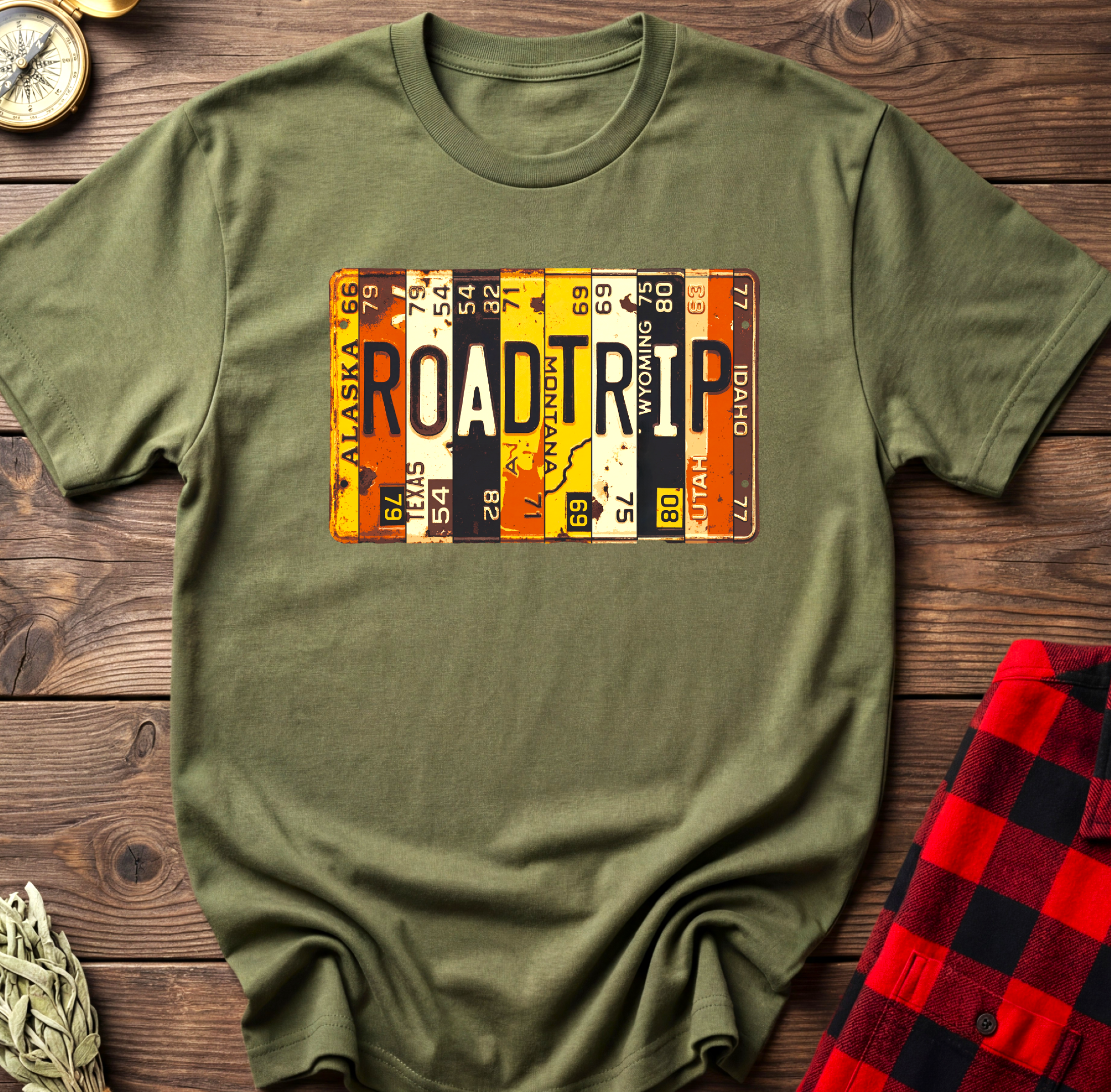 Road Trip License Plate Tee