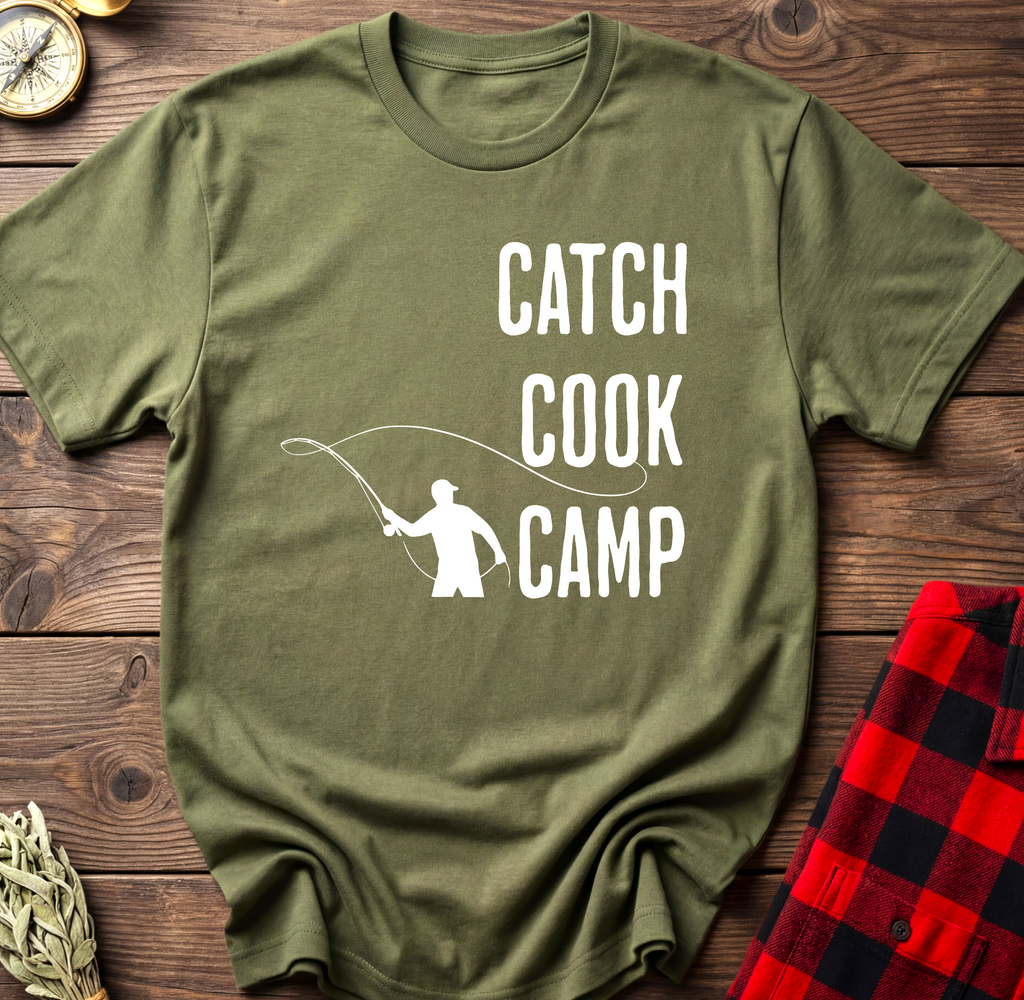 CATCH, COOK, CAMP Tee
