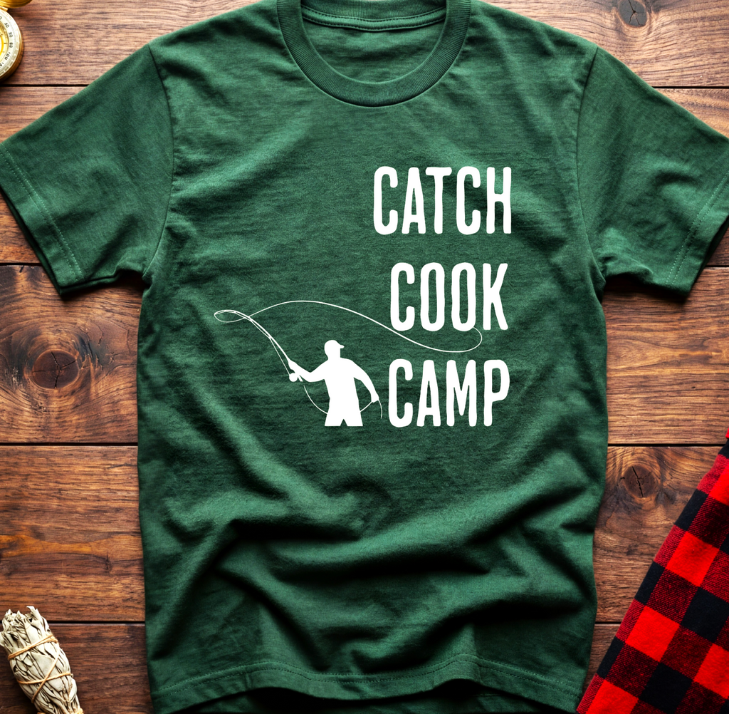 CATCH, COOK, CAMP Tee