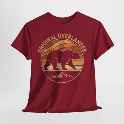 Original Overlander Retro Bear T-Shirt | 1970s Vintage Sunset Adventure Tee