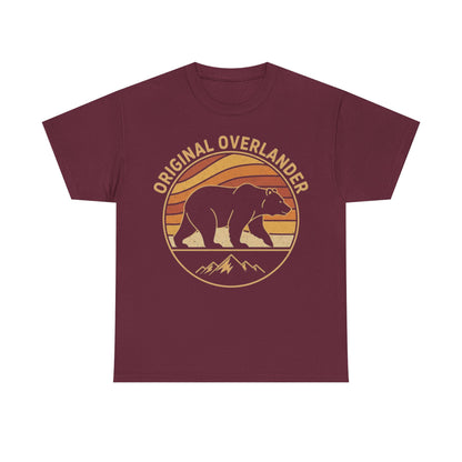 Original Overlander Retro Bear T-Shirt | 1970s Vintage Sunset Adventure Tee