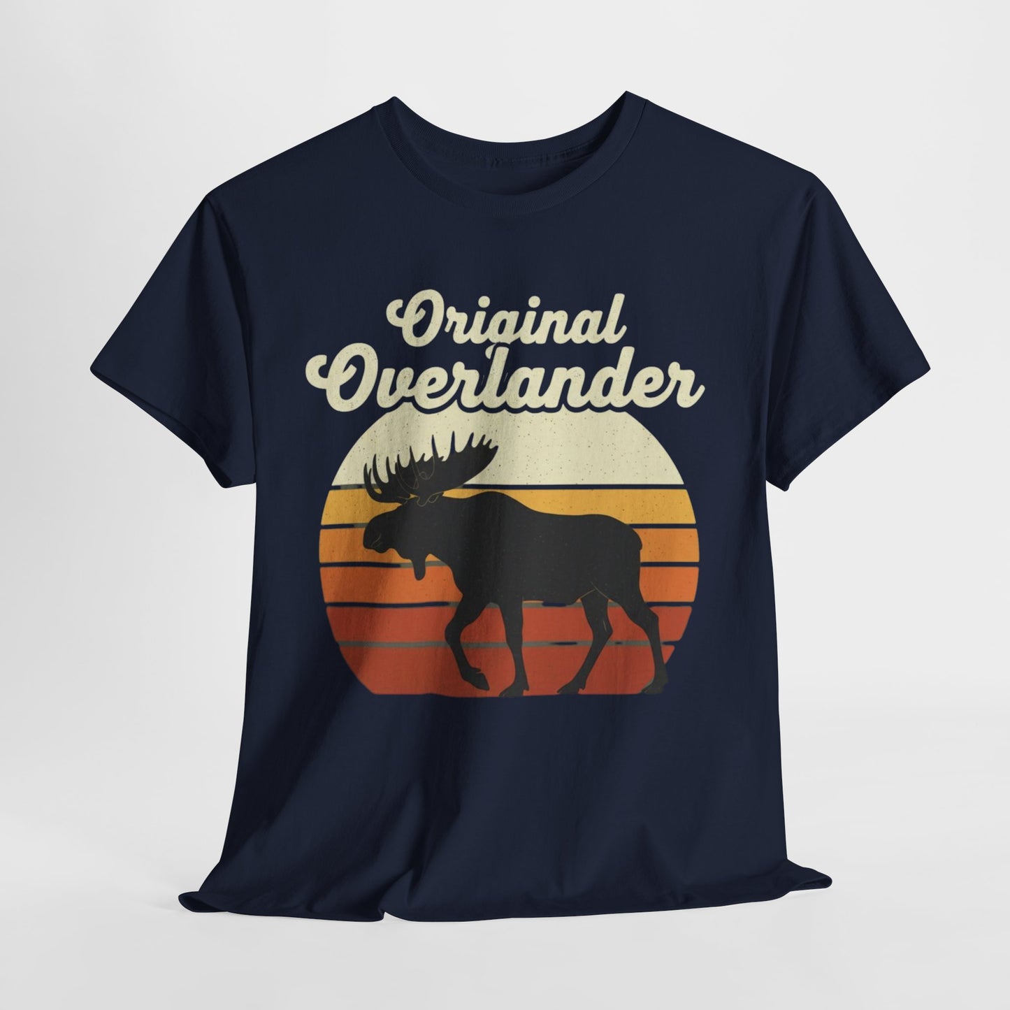 Original Overlander Moose T-Shirt | Retro 1970s Sunset Wilderness Tee