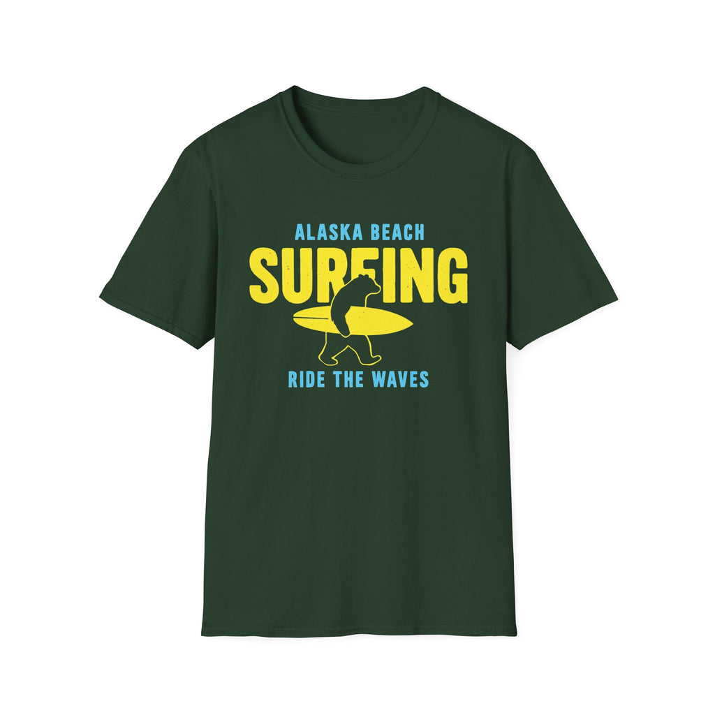 Alaska Surf Bear T-Shirt – Ride the Waves in the Wild North