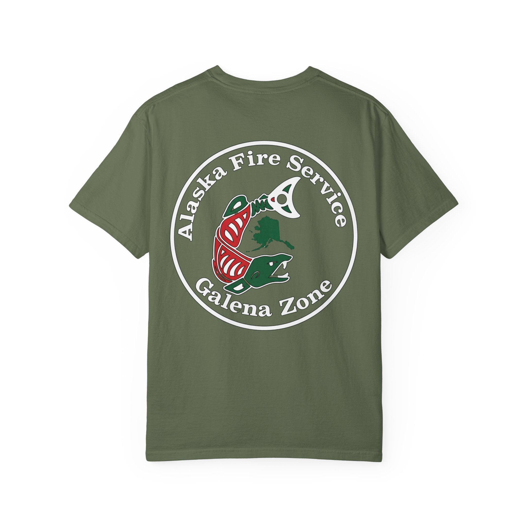 Alaska Fire Service Galena Zone T-Shirt — Salmon Emblem Tee
