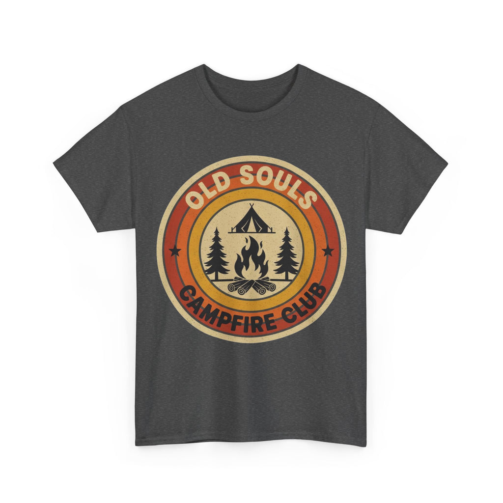 Old Souls Campfire Club Retro T-Shirt | Vintage Sunset Camping Tee