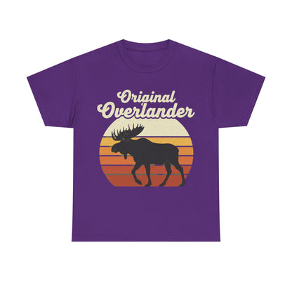 Original Overlander Moose T-Shirt | Retro 1970s Sunset Wilderness Tee