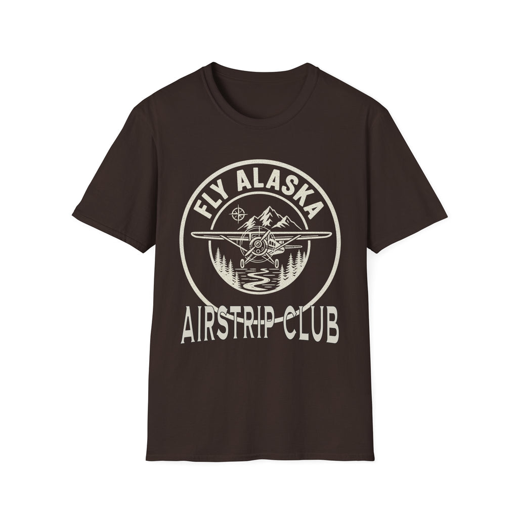 Fly Alaska Airstrip Club T-Shirt – Vintage Bush Plane Aviation Tee