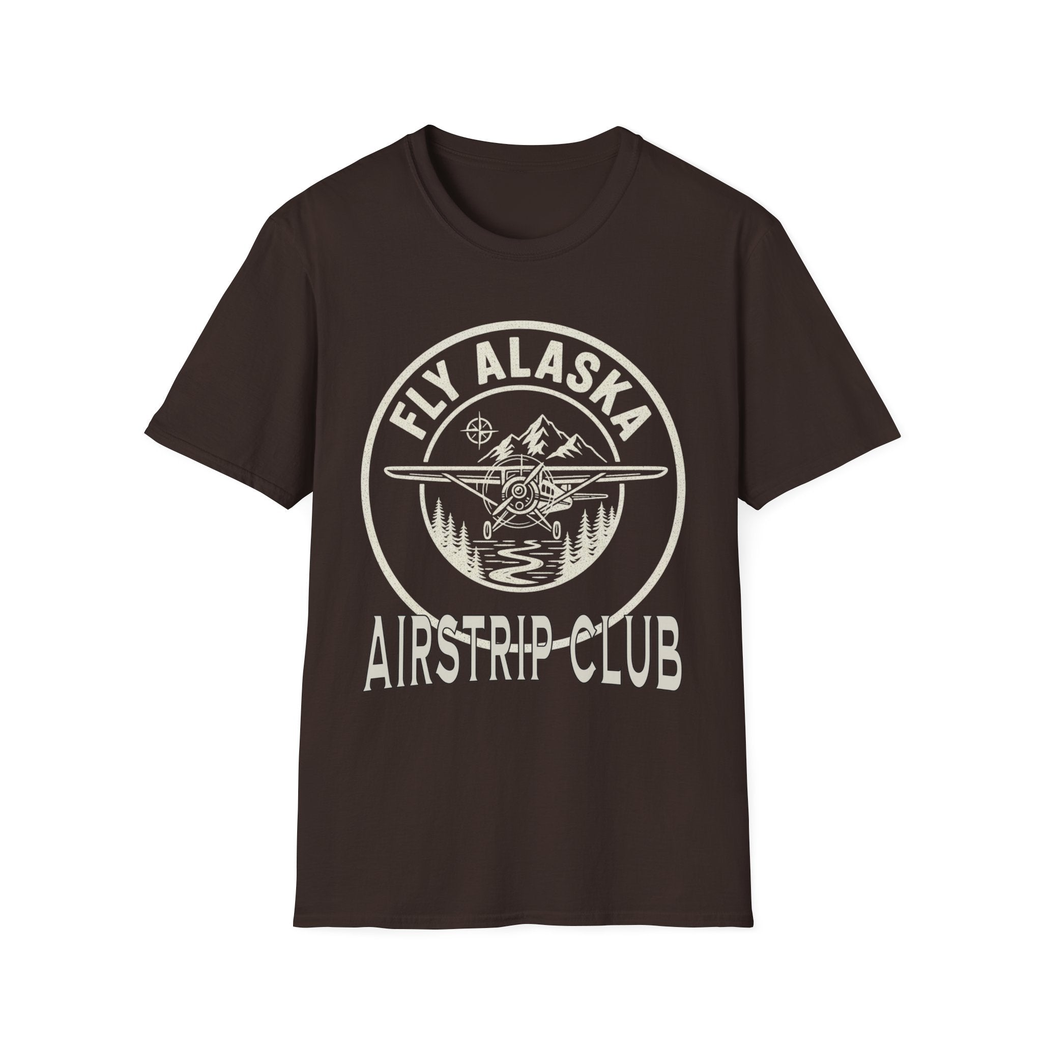 Fly Alaska Airstrip Club T-Shirt – Vintage Bush Plane Aviation Tee