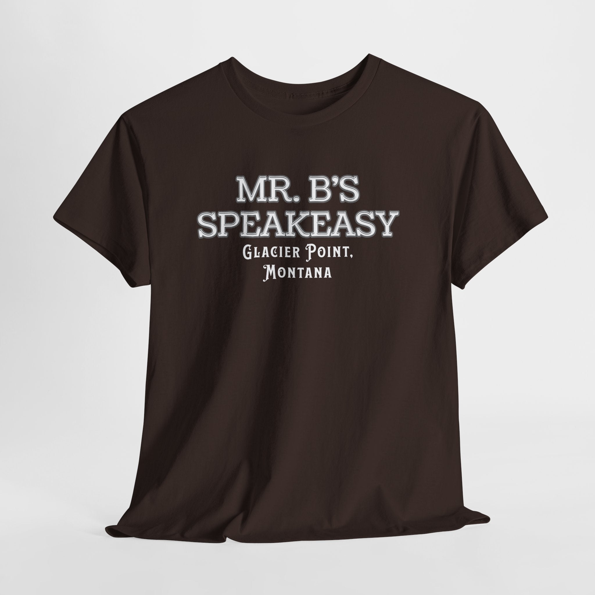 Mr. B’s Speakeasy Tee – Glacier Point, Montana