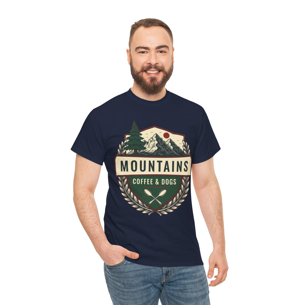 Mountains, Coffee & Dogs Tee