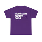 Mountains. Coffee. Dogs. – Comfort Collection Tee