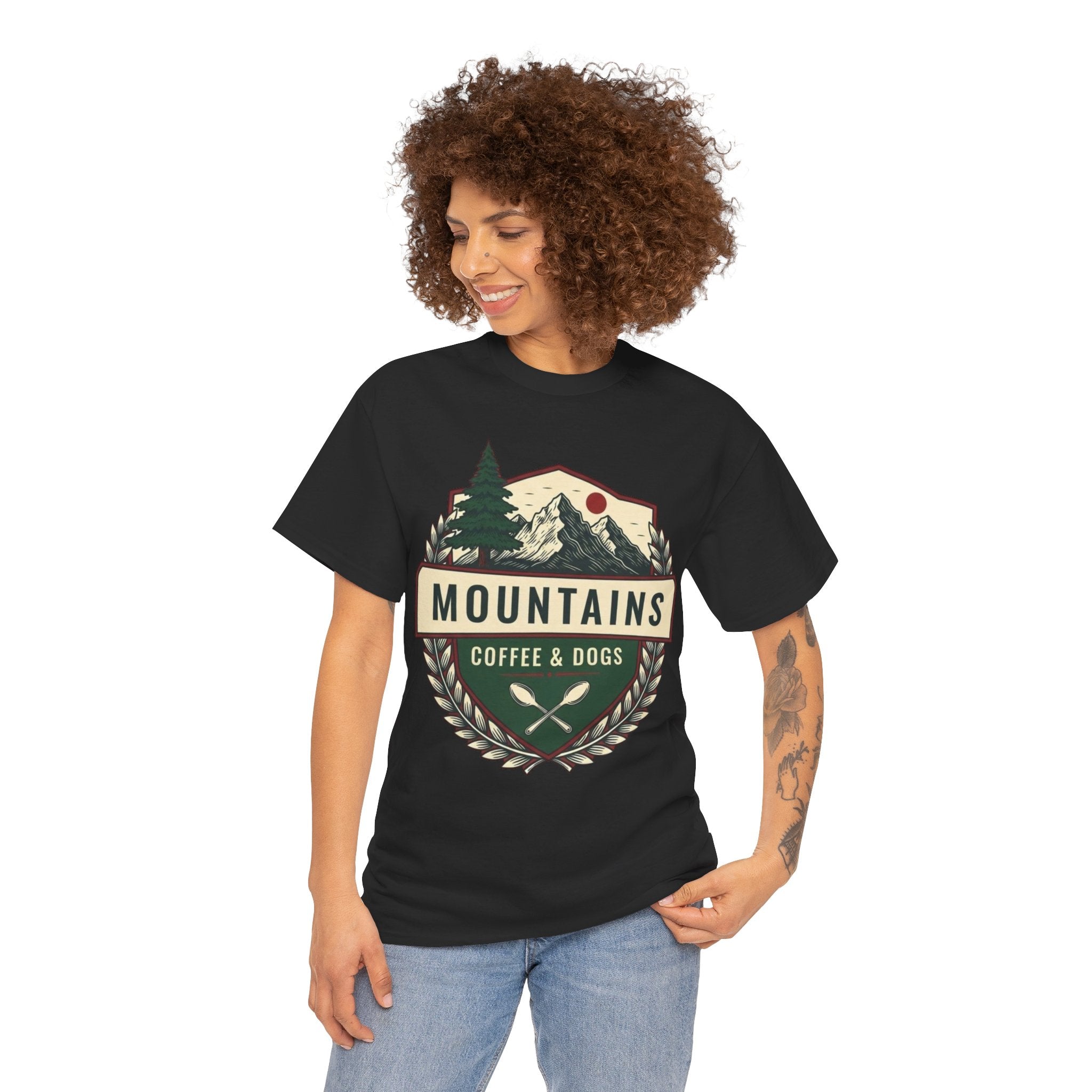 Mountains, Coffee & Dogs Tee