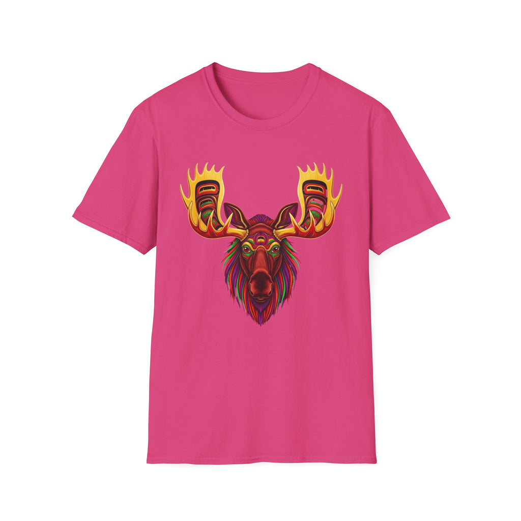 Tribal Moose Spirit T-Shirt – Colorful Totem Animal Design