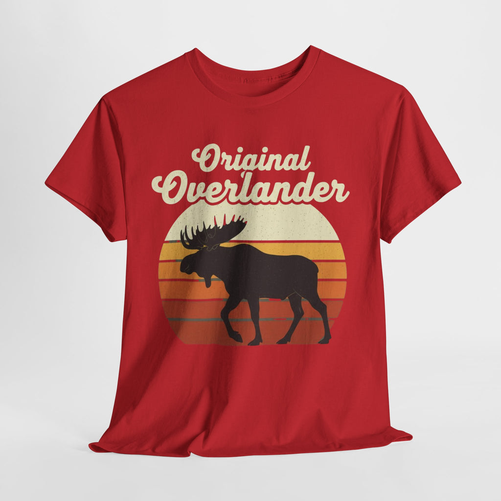 Original Overlander Moose T-Shirt | Retro 1970s Sunset Wilderness Tee