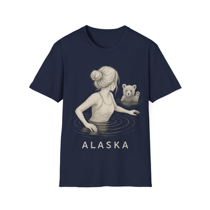 Alaska Bear Cub Sketch T-Shirt – Artistic Wilderness Nature Tee
