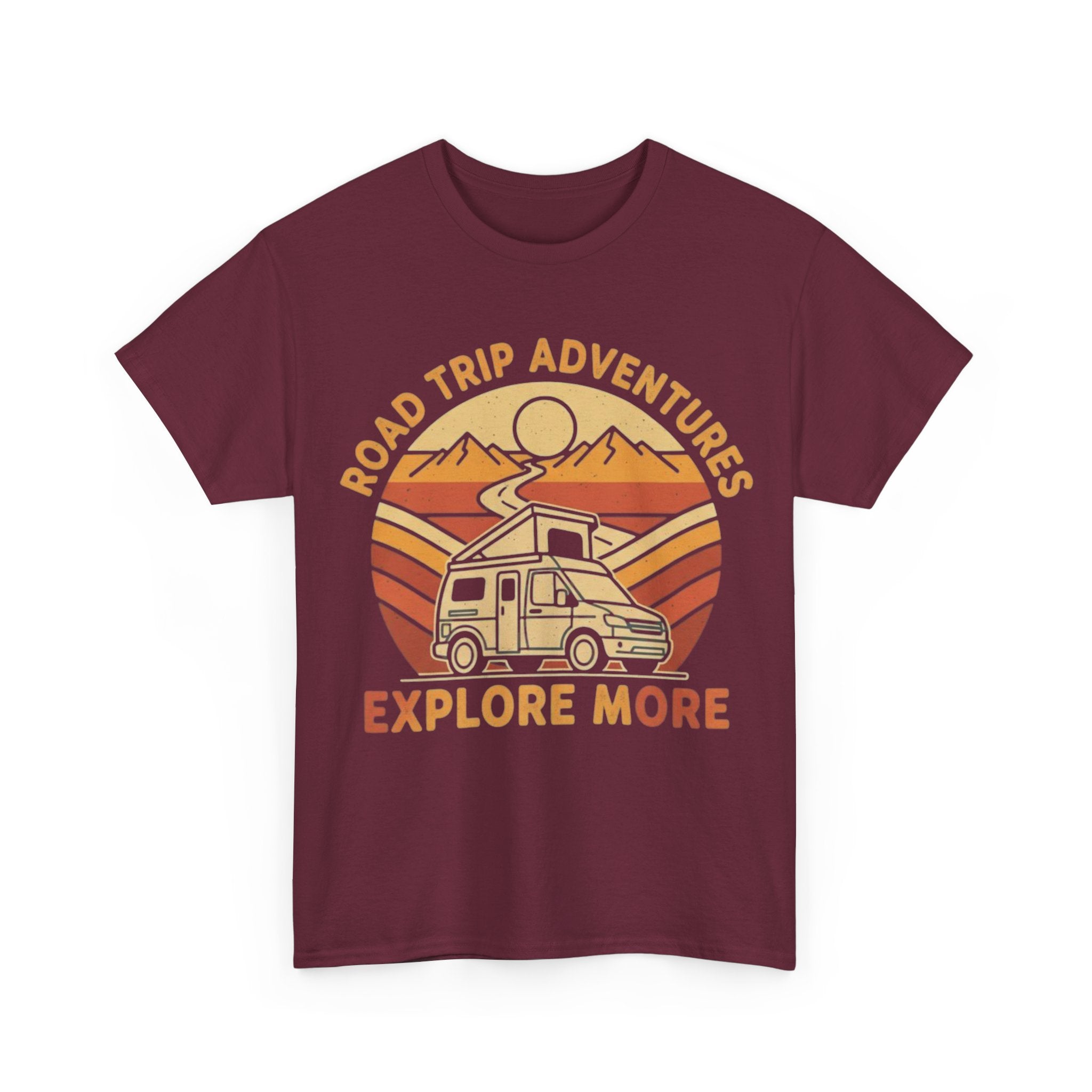 Road Trip Adventures – Explore More Retro Camper Tee