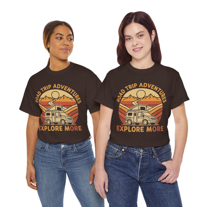 Road Trip Adventures – Explore More Retro Camper Tee