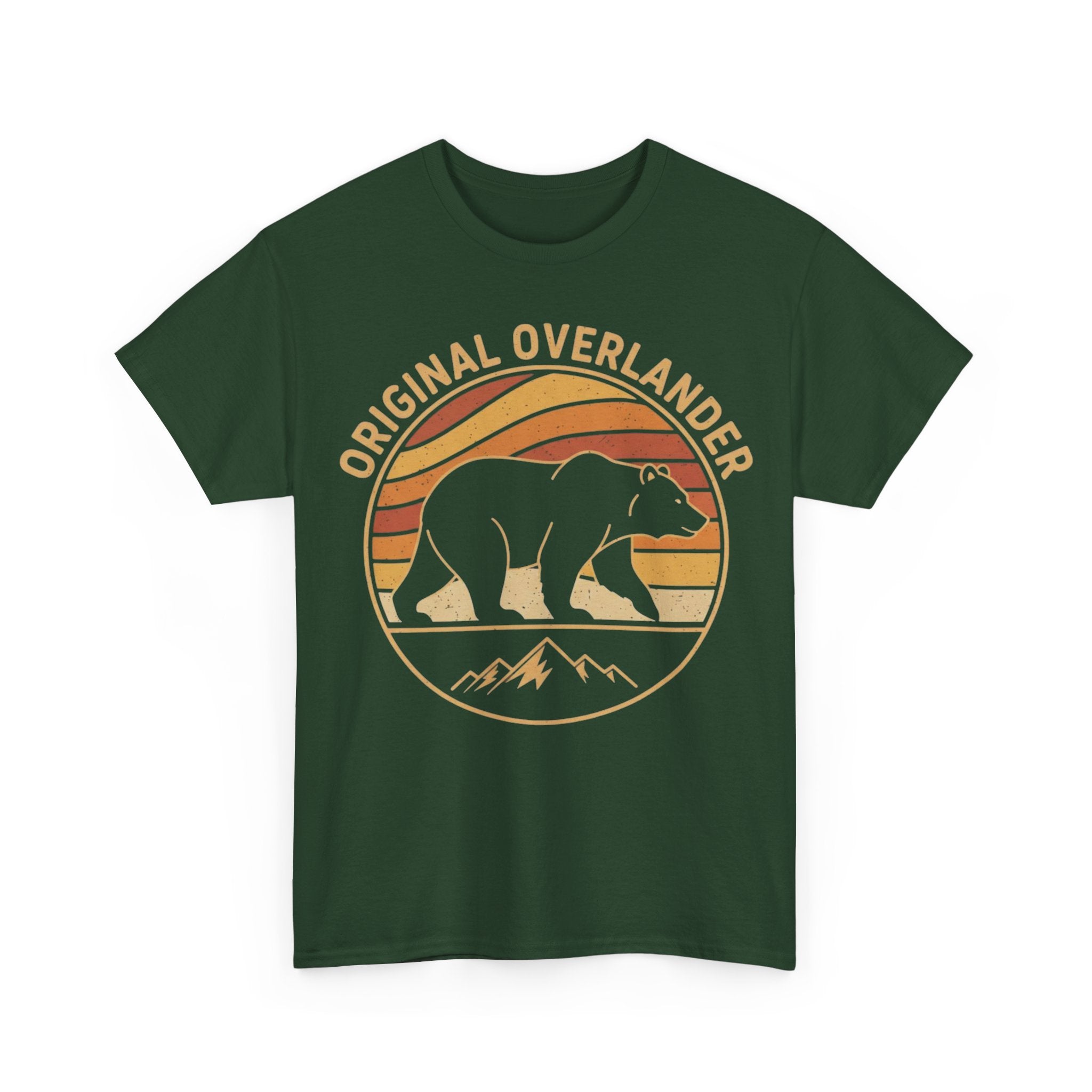 Original Overlander Retro Bear T-Shirt | 1970s Vintage Sunset Adventure Tee
