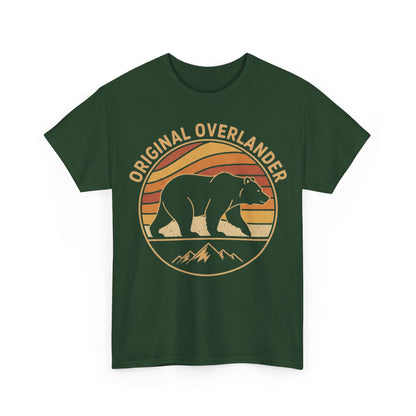 Original Overlander Retro Bear T-Shirt | 1970s Vintage Sunset Adventure Tee