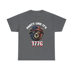 Party Like It's 1776 Patriotic Bear T-Shirt — 4th of July Summer Tee