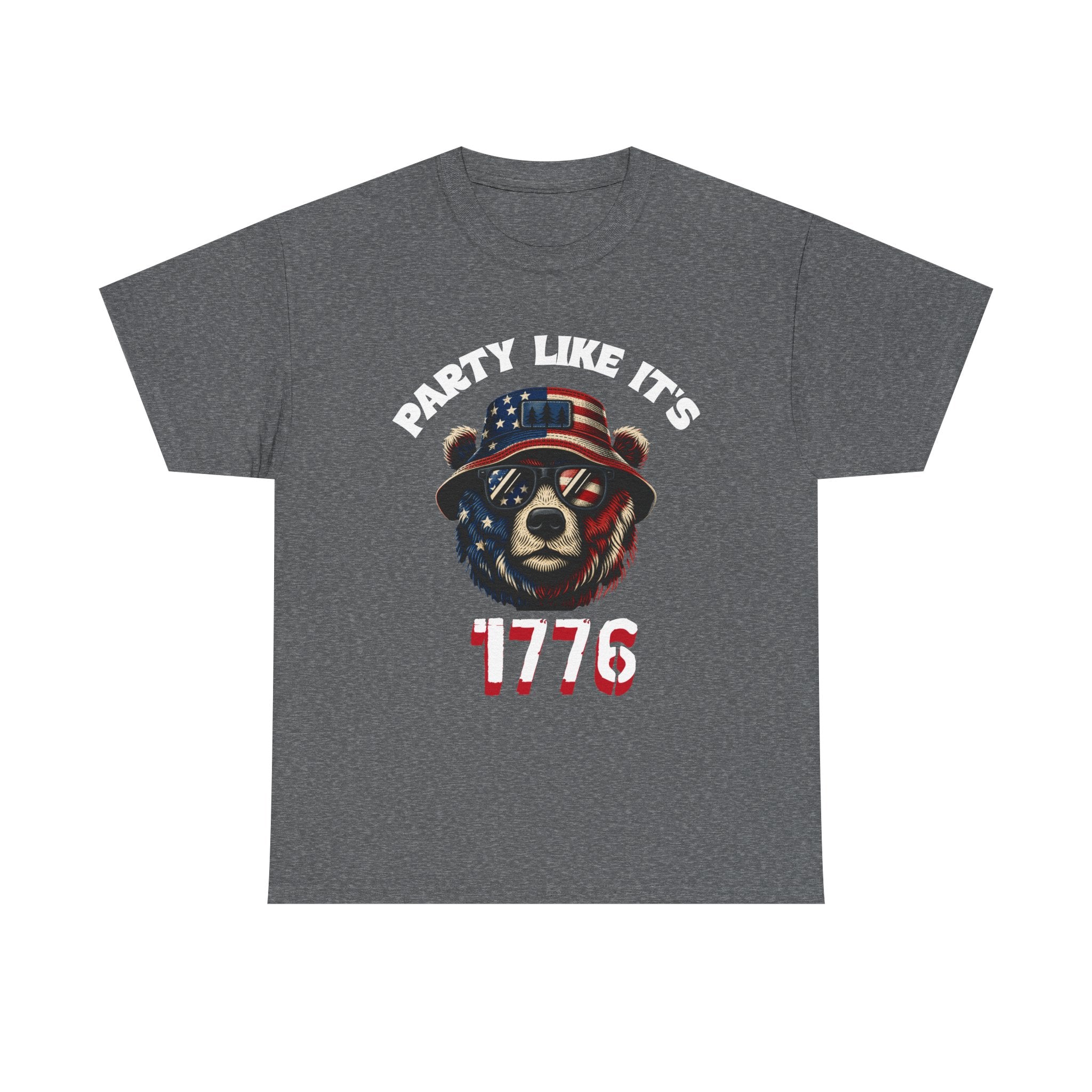 Party Like It's 1776 Patriotic Bear T-Shirt — 4th of July Summer Tee