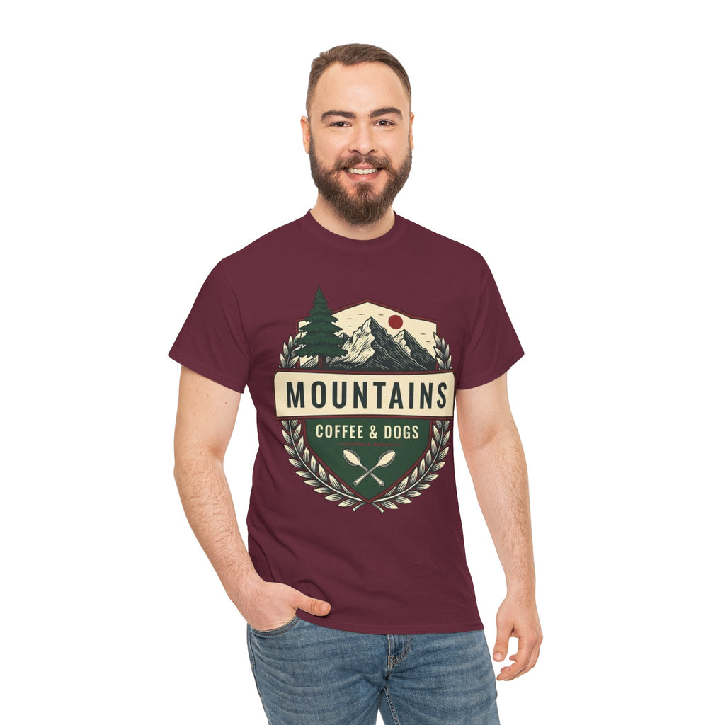 Mountains, Coffee & Dogs Tee