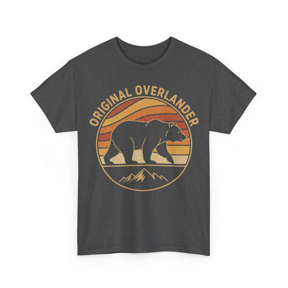 Original Overlander Retro Bear T-Shirt | 1970s Vintage Sunset Adventure Tee