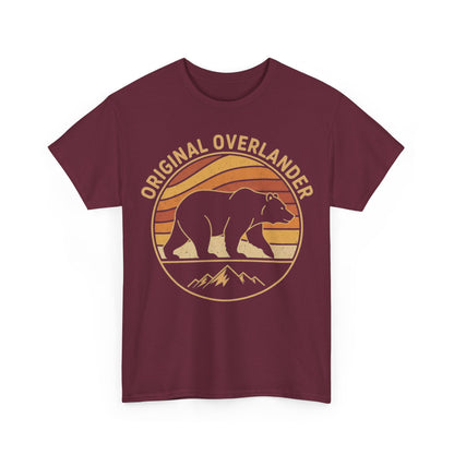 Original Overlander Retro Bear T-Shirt | 1970s Vintage Sunset Adventure Tee