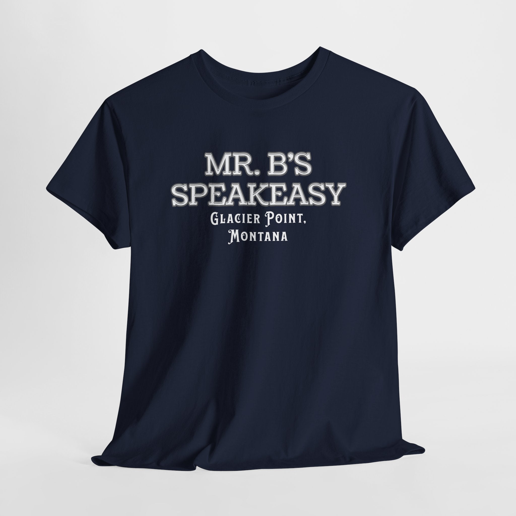 Mr. B’s Speakeasy Tee – Glacier Point, Montana