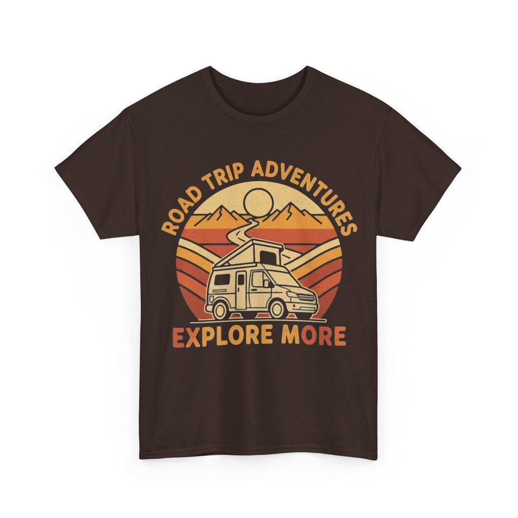 Road Trip Adventures – Explore More Retro Camper Tee