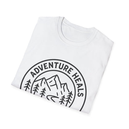 Adventure Heals Your Soul T-Shirt | Vintage Outdoor Hiking Tee