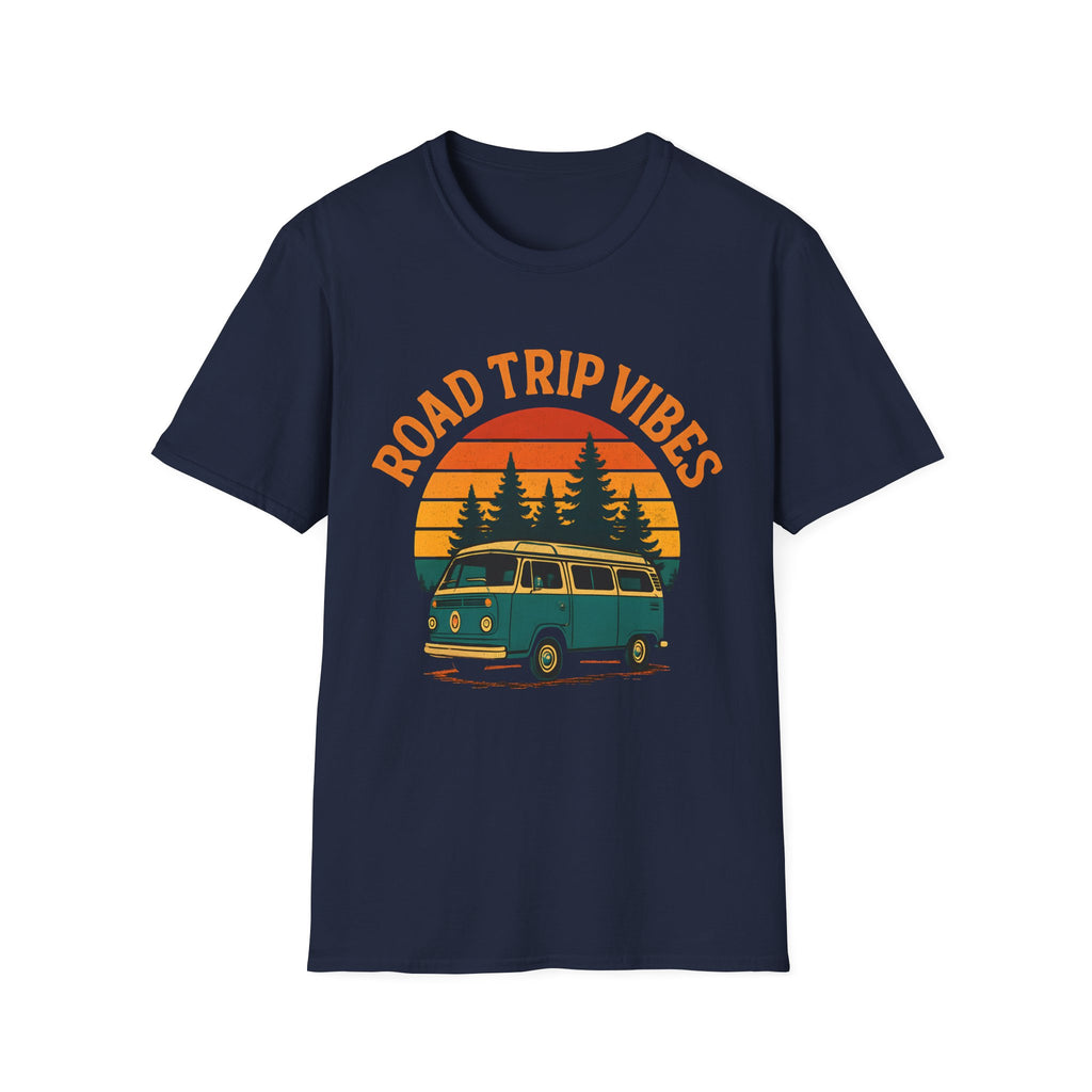 Road Trip Vibes Retro Van T-Shirt