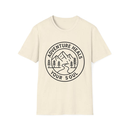 Adventure Heals Your Soul T-Shirt | Vintage Outdoor Hiking Tee