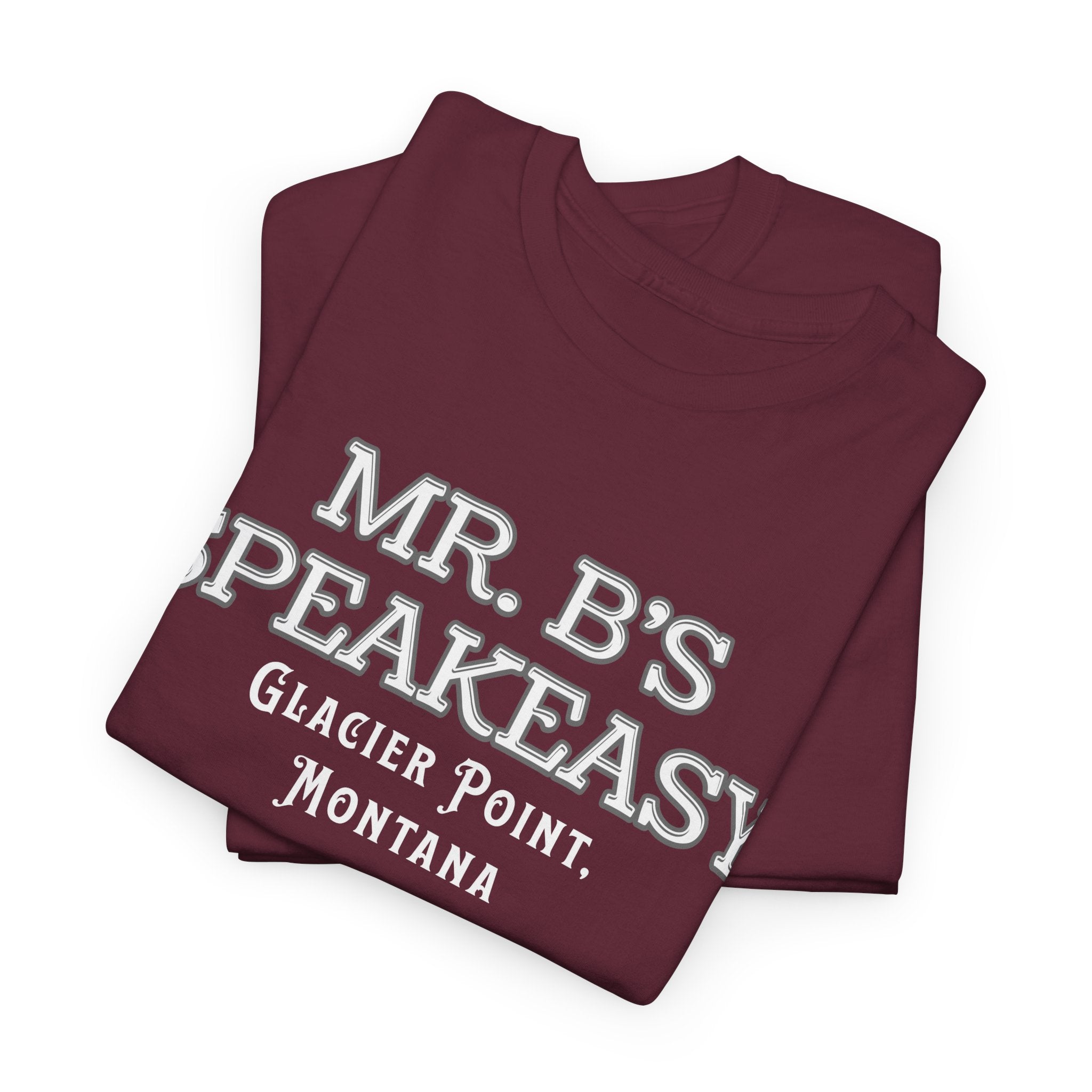 Mr. B’s Speakeasy Tee – Glacier Point, Montana
