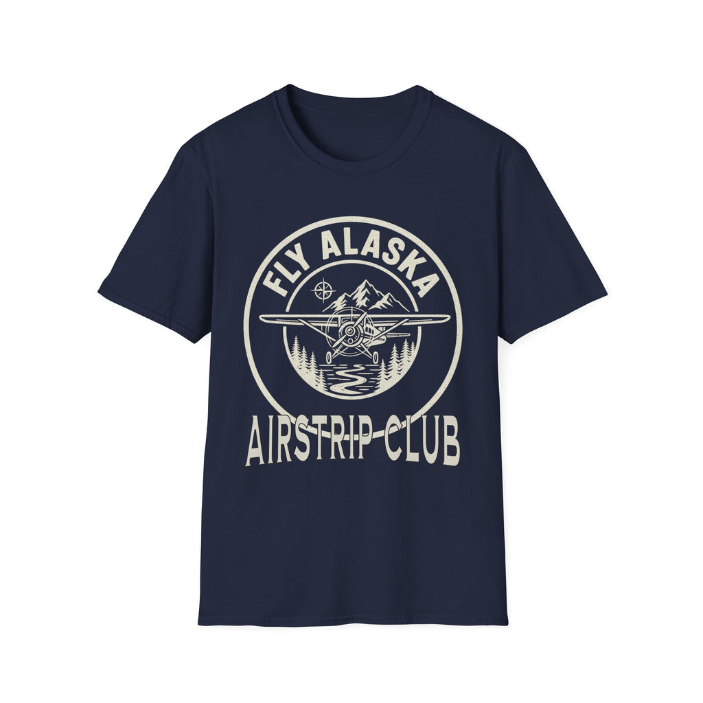 Fly Alaska Airstrip Club T-Shirt – Vintage Bush Plane Aviation Tee