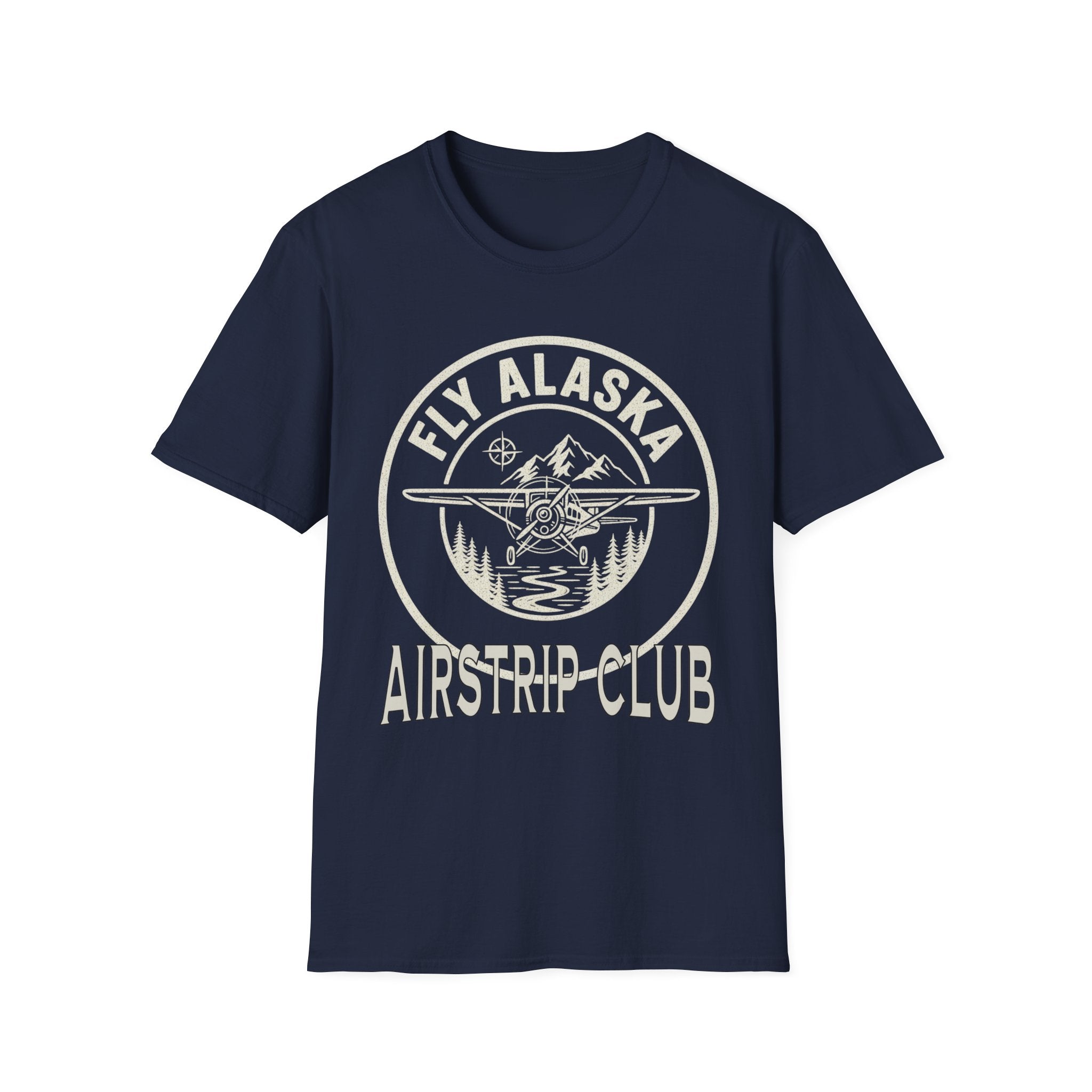 Fly Alaska Airstrip Club T-Shirt – Vintage Bush Plane Aviation Tee