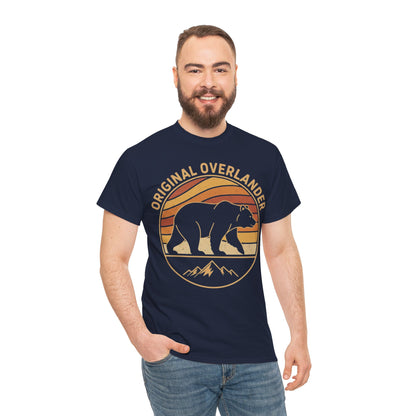 Original Overlander Retro Bear T-Shirt | 1970s Vintage Sunset Adventure Tee